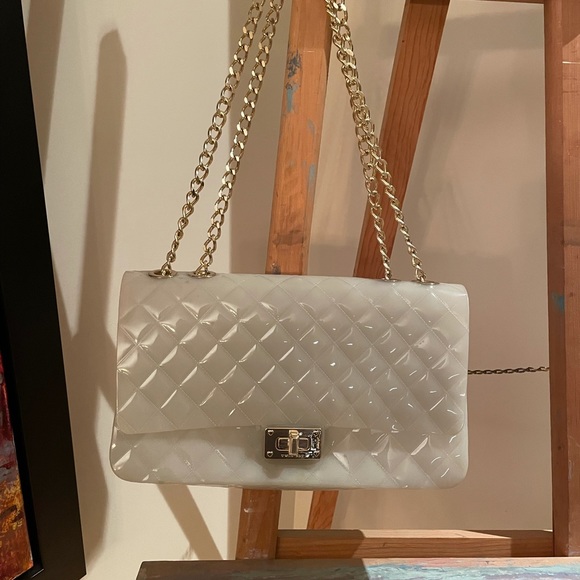 Twin Set Plastic Shoulder Bag (White) - Picture 2 of 3